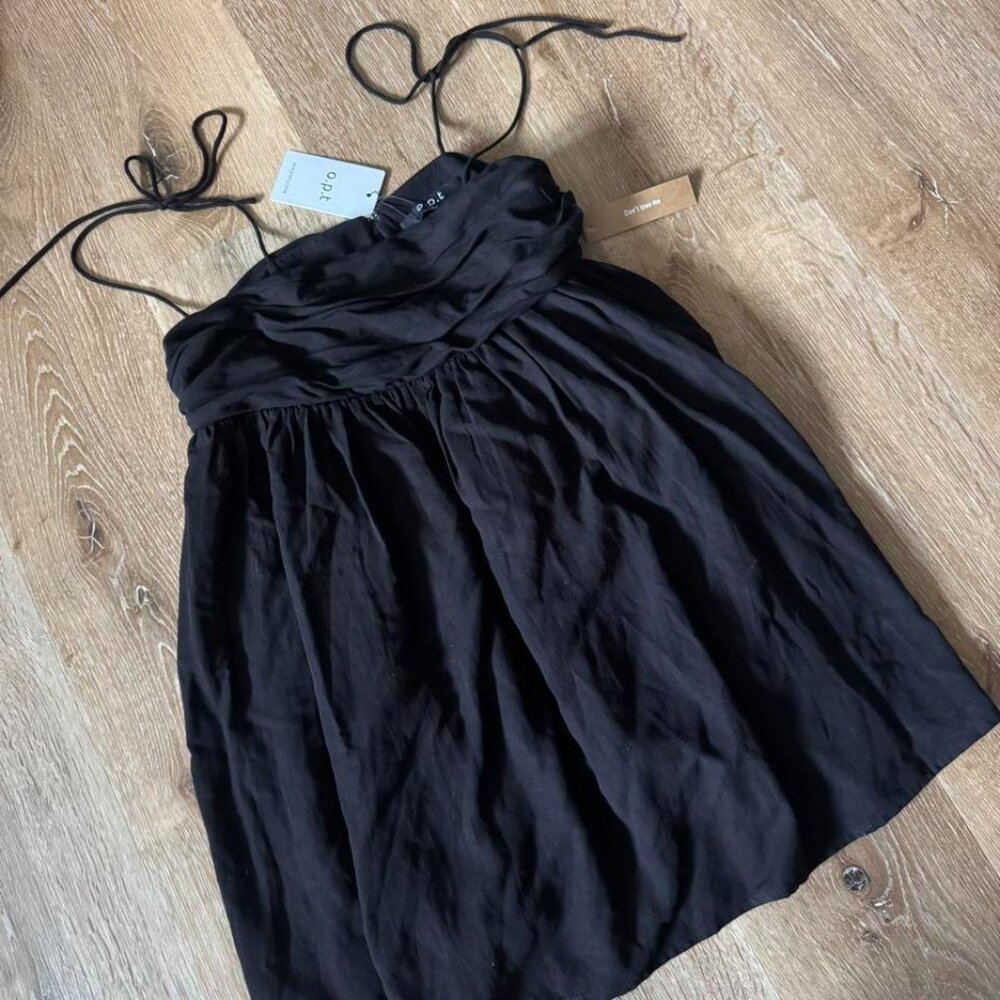 O.P.T NWT Black Mini Dress Size 4 - Picture 2 of 5